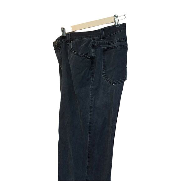 14M Lee Womens Original Jeans Black Mom Fit Denim Casual 5 Pockets Distressed - Picture 8 of 12